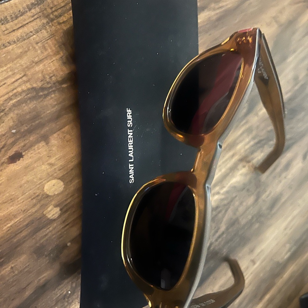 Saint Laurent Tan Sunglasses